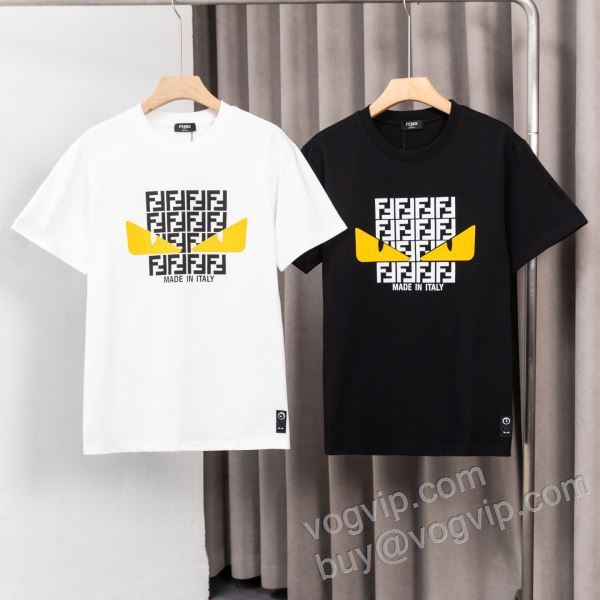 SALE開催 フェンディ コピー NXZFEN003 半袖Tシャツ 2色可選 2026最安値新作登場