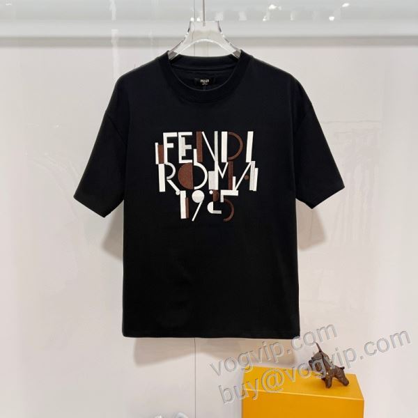 半袖Tシャツ フェンディ 偽物ブランド 2026新作入荷人気 NXZFEN008 2色可選 値下げ！
