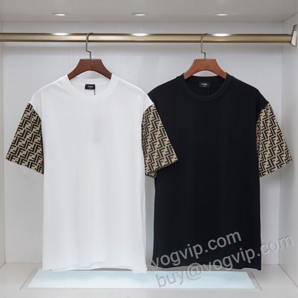 大人気☆NEW!!  フェンディ FENDIスーパーコピー 2026限定セール新品 NXZFEN013 半袖Tシャツ 2色可選