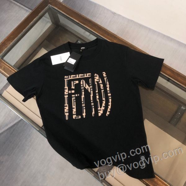 ★安心★追跡付 フェンディ FENDIコピー ブランド NXZFEN015 半袖Tシャツ 2色可選 2026限定セール新品