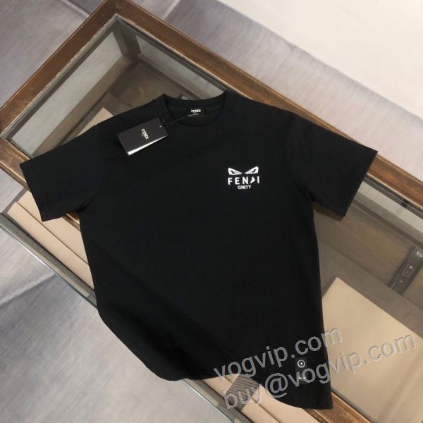 半袖Tシャツ フェンディ FENDIブランド 偽物 通販 2026限定セール新品 NXZFEN016 3色可選 プレゼントに