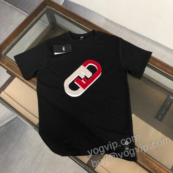 大特価 フェンディ FENDI偽物ブランド NXZFEN019 半袖Tシャツ 3色可選 2026数量限定格安