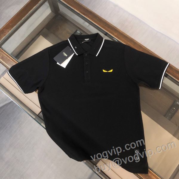 高級感溢れるデザイン フェンディ スーパーコピー NXZFEN031 半袖ポロシャツ 2色可選 2026期限限定！