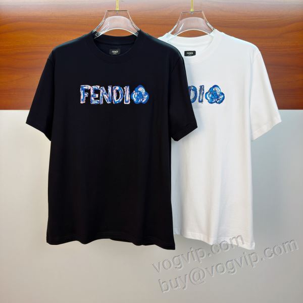 高級感を引き立てる フェンディ FENDIスーパーコピー 激安 NXZFEN039 半袖Tシャツ 2色可選 2026驚きの破格値新品