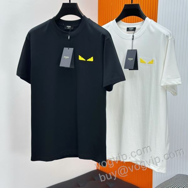 数に限りがある フェンディ FENDIブランドスーパーコピー NXZFEN043 半袖Tシャツ 2色可選 2026割引セール