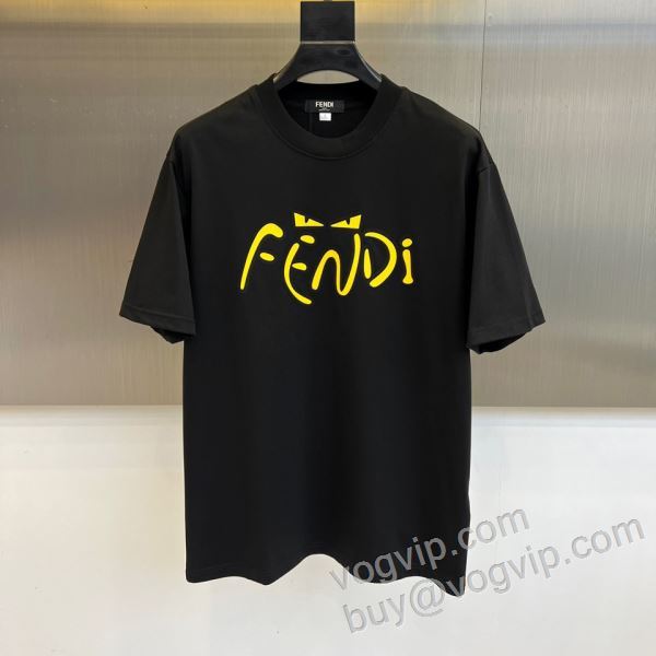 存在感のある フェンディ ブランドコピー NXZFEN055 半袖Tシャツ 2色可選 2026爆買い品質保証
