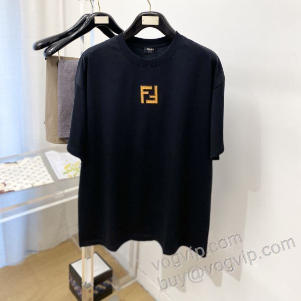 セール中 フェンディ ブランド 偽物 通販 NXZFEN059 半袖Tシャツ 2色可選 2026お買い得豊富な