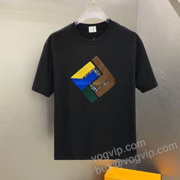 半袖Tシャツ フェンディ FENDIブランドコピー 2026最新入荷 NXZFEN076 2色可選 完成度の高い逸品
