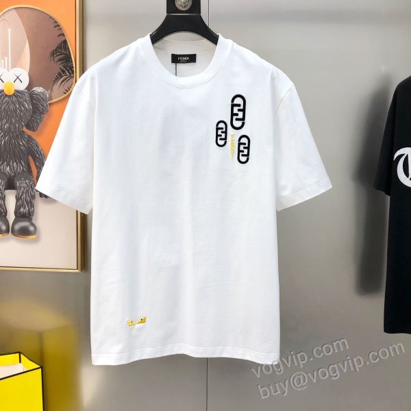 格安！ フェンディ コピーブランド NXZFEN086 半袖Tシャツ 2色可選 2026春夏季超人気
