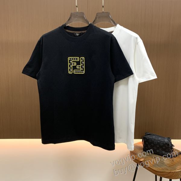 2026HOT品質保証 フェンディ FENDIブランド 偽物 通販 ～希少 NXZFEN095 半袖Tシャツ 2色可選