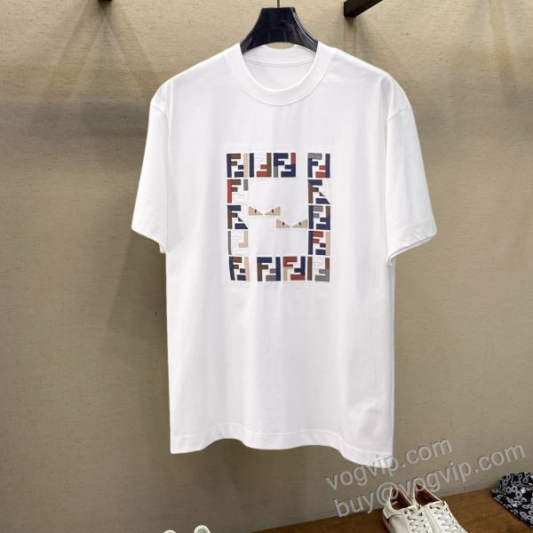 個性派 フェンディ ブランドコピー NXZFEN102 半袖Tシャツ 2色可選 2026爆買い定番人気