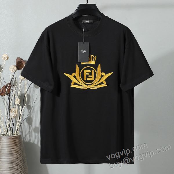 耐久性に優れ フェンディ ブランドコピー 2026人気定番爆買い NXZFEN112 半袖Tシャツ 2色可選