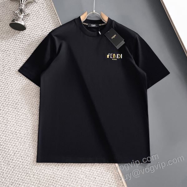 FENDIコピー 2026人気定番爆買い NXZFEN115 フェンディ 半袖Tシャツ 2色可選 注目のアイテム