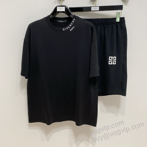 ジバンシィ ブランド 偽物 通販 2026驚きの破格値安い NXZGVC048 上下セット 半袖Tシャツ 2色可選 個性的なデザ