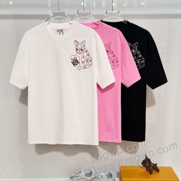 セレブ愛用の超人気商品 LOEWEコピー ブランド 2026HOT品質保証 NXZLOE015 ロエベ 半袖Tシャツ 3色可選