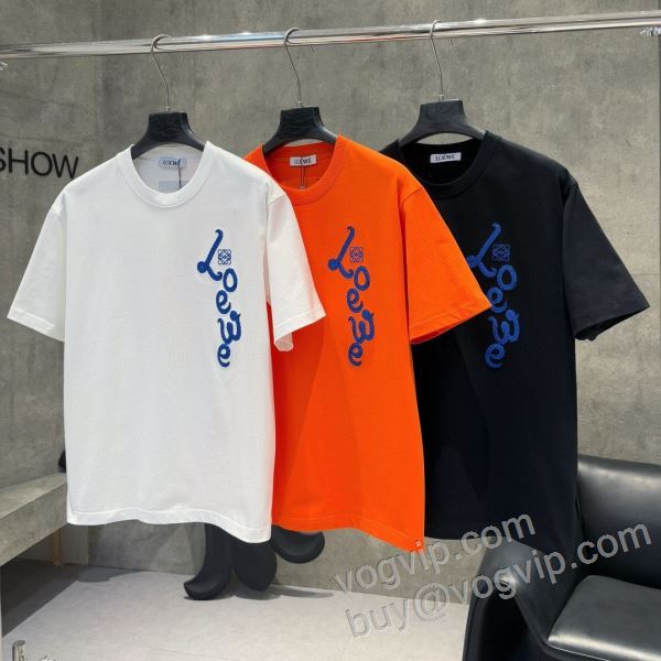 ロエベ 2026お買い得高品質 NXZLOE019 半袖Tシャツ 3色可選 LOEWE偽物ブランド 活用できるアイテム