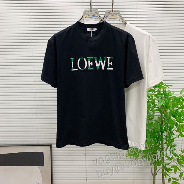 2026爆買い大人気 ロエベ LOEWEブランドコピー NXZLOE022 落ち着いた質感 半袖Tシャツ 2色可選
