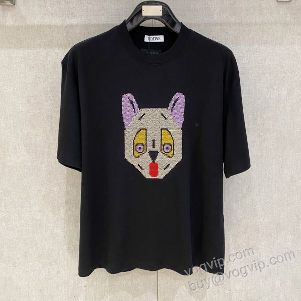 今一番HOTな新品 ロエベ ブランド 偽物 通販 NXZLOE078 半袖Tシャツ 2色可選 2026爆買い人気