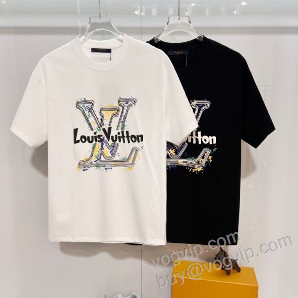 半袖Tシャツ ルイ ヴィトンコピー ブランド 2026超激得100%新品 NXZLV048 2色可選 お洒落に魅せる