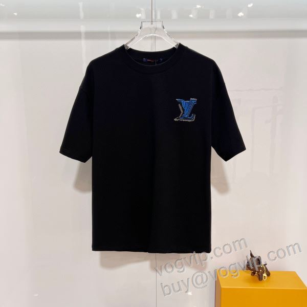 ルイ ヴィトン LOUIS VUITTONブランドコピー 2026春夏季新作 NXZLV056 半袖Tシャツ 2色可選 コスパ最高のプライス