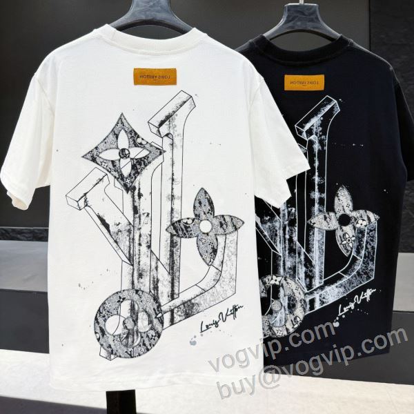 ルイ ヴィトン LOUIS VUITTONブランド 偽物 通販 上品に着こなせ 2026高級品 通販 NXZLV060 半袖Tシャツ 2色可選