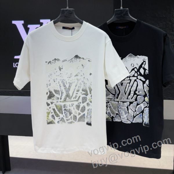 実用性に溢れるアイテム ルイ ヴィトン LOUIS VUITTONスーパーコピー 2026割引セール NXZLV064 半袖Tシャツ 2色可選