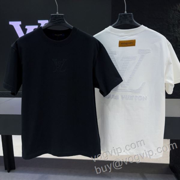 シックスタイルに活躍 ルイ ヴィトンブランドコピー NXZLV067 半袖Tシャツ 2色可選 2026激安大特価大人気