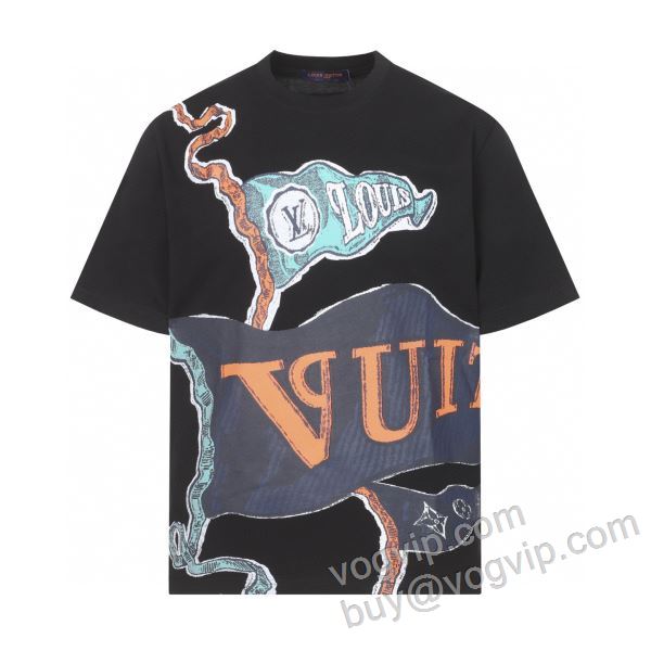 2026人気定番豊富な ルイ ヴィトン LOUIS VUITTONスーパーコピー 人目を惹くデザイン NXZLV086 半袖Tシャツ 2色可選