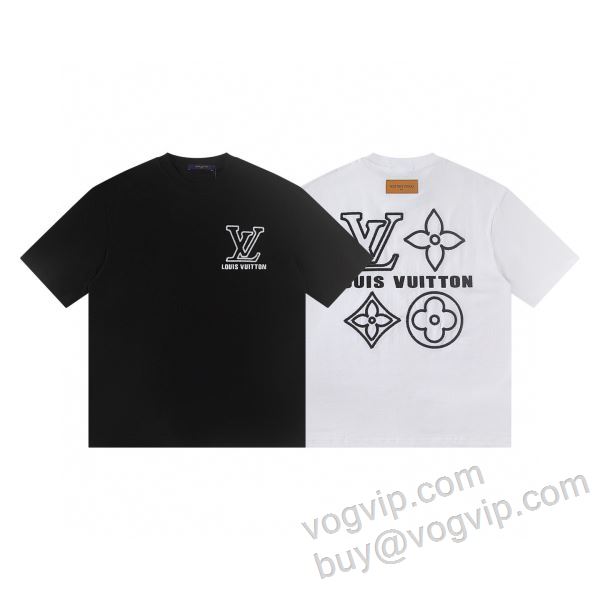 優しい色合い ルイ ヴィトン LOUIS VUITTONブランドスーパーコピー NXZLV087 半袖Tシャツ 2色可選 2026人気定番豊富な