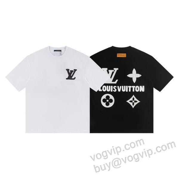可愛く上品な雰囲気 半袖Tシャツ ルイ ヴィトン LOUIS VUITTON偽物ブランド 2026年モデル入荷 NXZLV107 2色可選