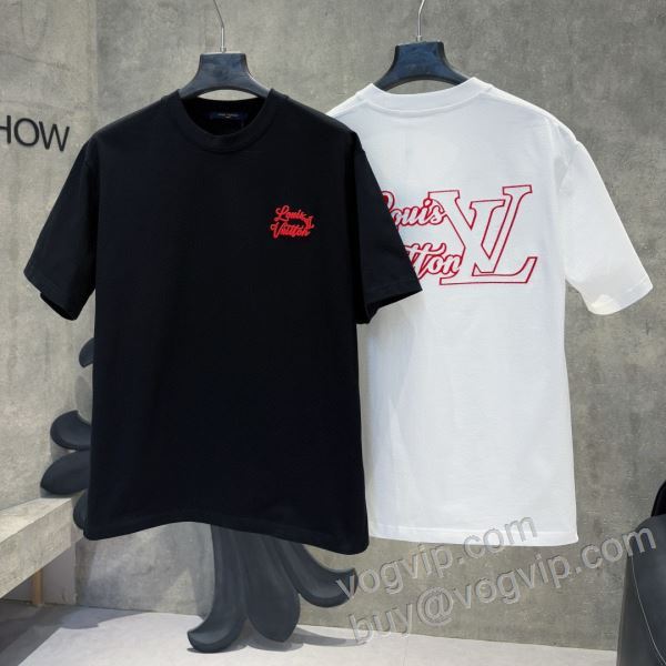 ルイ ヴィトンブランドコピー 著名人の着用 NXZLV111 半袖Tシャツ 2色可選 2026春夏季超人気