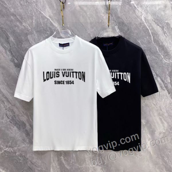 存在感のある ルイ ヴィトンブランド 偽物 通販 NXZLV115 半袖Tシャツ 2色可選 2026最新入荷