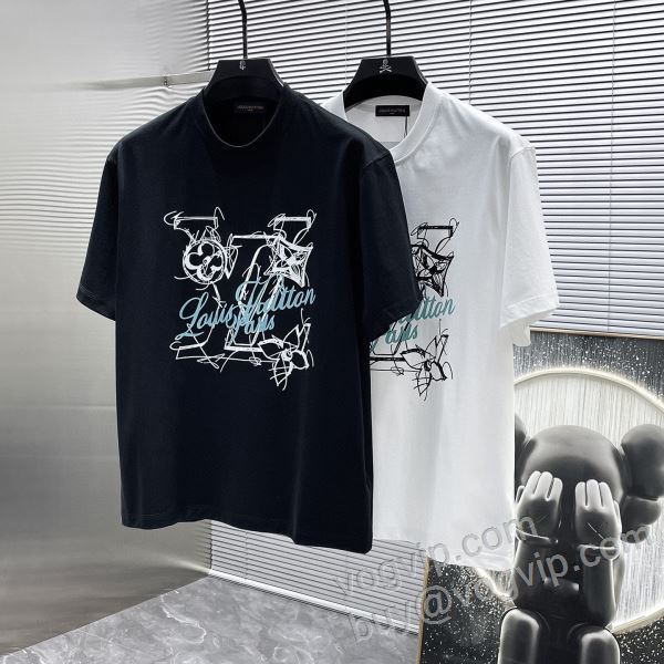 2026HOT大人気 ルイ ヴィトン偽物ブランド NXZLV118 半袖Tシャツ 2色可選 高品質