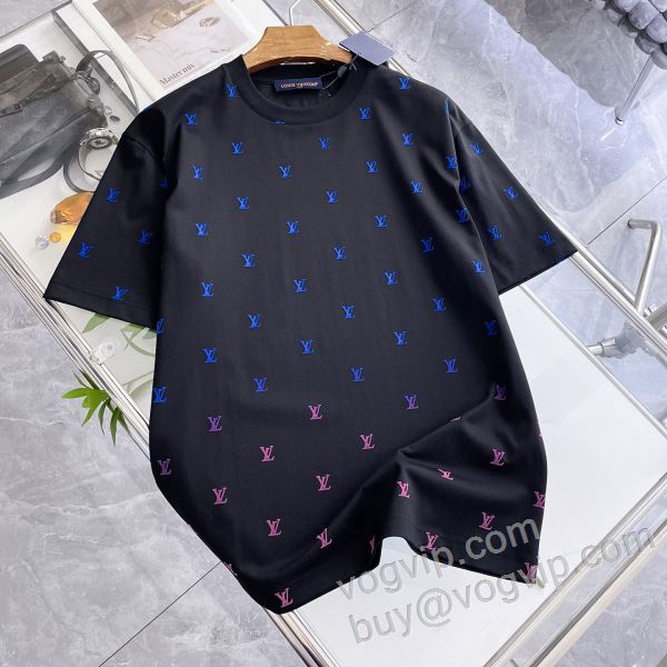 お洒落な存在感 ルイ ヴィトン LOUIS VUITTONコピー ブランド 2026お買い得セール NXZLV125 半袖Tシャツ 2色可選