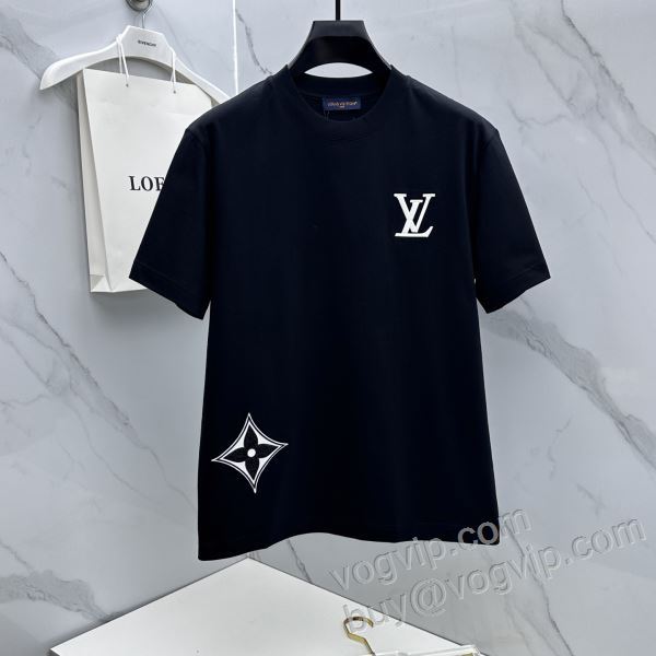 絶対オススメ? ルイ ヴィトンブランドコピー NXZLV143 半袖Tシャツ 2色可選 2026超人気新品