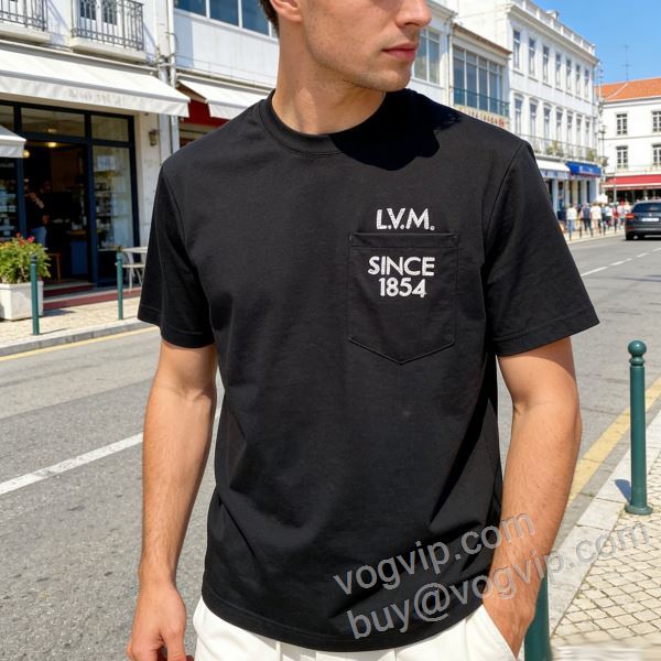 2026驚きの破格値セール ルイ ヴィトン LOUIS VUITTONコピー ブランド NXZLV158 半袖Tシャツ 2色可選 売れ筋のいい