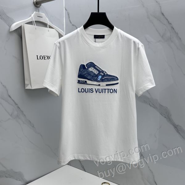 デザイン性の高い ルイ ヴィトン LOUIS VUITTONスーパーコピー NXZLV163 半袖Tシャツ 2色可選 2026品質保証お買い得