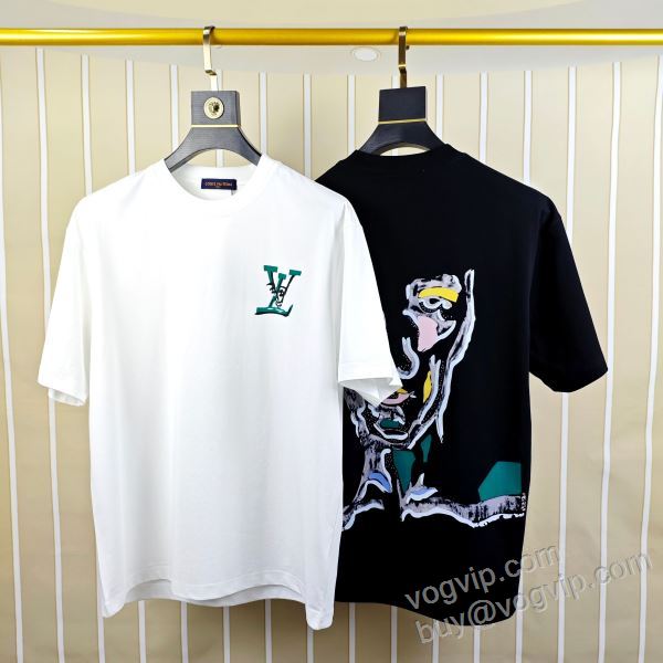 今からの季節にピッタリ！ ルイ ヴィトンブランド 偽物 通販 NXZLV200 半袖Tシャツ 2色可選 2026爆買い人気