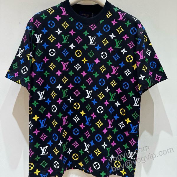 半袖Tシャツ 追跡あり☆入手困難!! 2色可選 ルイ ヴィトン偽物ブランド 2026品質保証安い NXZLV225