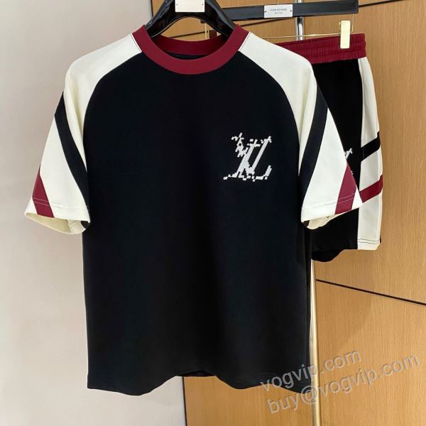 2026新作入荷限定セール ルイ ヴィトン LOUIS VUITTONブランドコピー NXZLV239 上下セット 半袖Tシャツ 抜群な楽チン感ある大定番