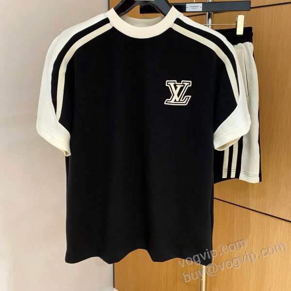 日本未入荷モデル ルイ ヴィトンブランドコピー NXZLV240 上下セット 半袖Tシャツ 2026新作入荷限定セール