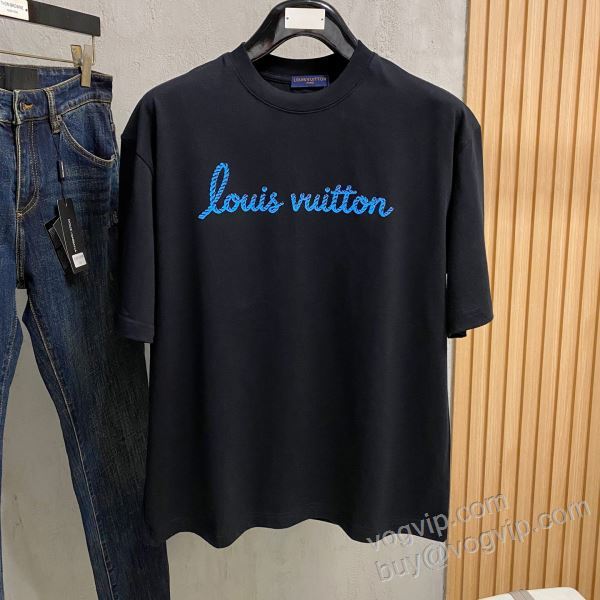 人目を惹くデザイン 半袖Tシャツ 2色可選 ルイ ヴィトン LOUIS VUITTONコピー 2026新作品 NXZLV253