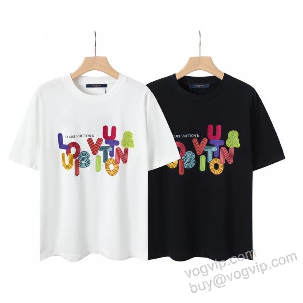 流通限定モデル ルイ ヴィトンブランド 偽物 通販 2026爆買い格安 NXZLV266 半袖Tシャツ 2色可選