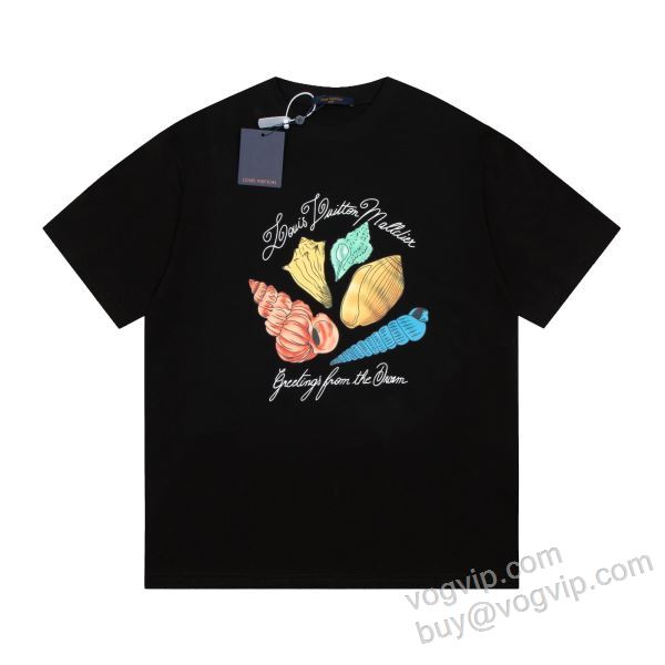 ルイ ヴィトン 著名人の着用 LOUIS VUITTONコピー ブランド NXZLV276 半袖Tシャツ 2色可選 2026超人気新品