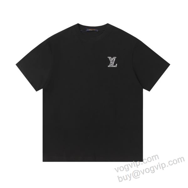 2026高級品 通販 ルイ ヴィトン LOUIS VUITTONコピーブランド NXZLV279 半袖Tシャツ 2色可選 高級感ある