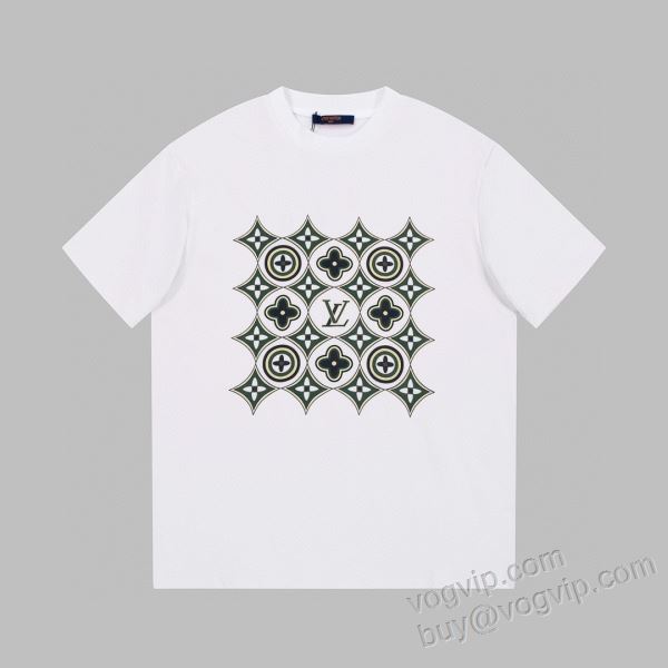綺麗に決まるフォルム！ ルイ ヴィトン LOUIS VUITTON偽物ブランド NXZLV280 半袖Tシャツ 2色可選 2026高級品 通販