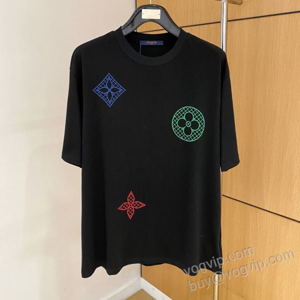 2026期限限定！ ルイ ヴィトン LOUIS VUITTONブランドコピー NXZLV295 半袖Tシャツ 2色可選 お洒落に魅せる