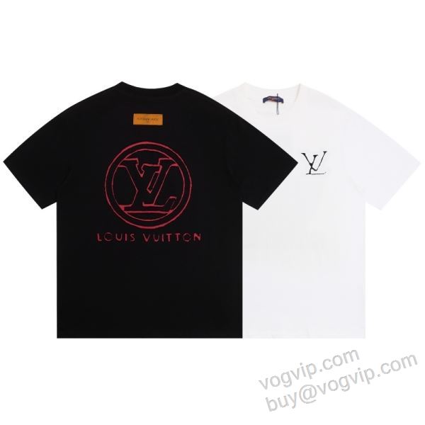 ルイ ヴィトン偽物ブランド 2026最安値定番 NXZLV313 半袖Tシャツ 2色可選 超人気美品◆