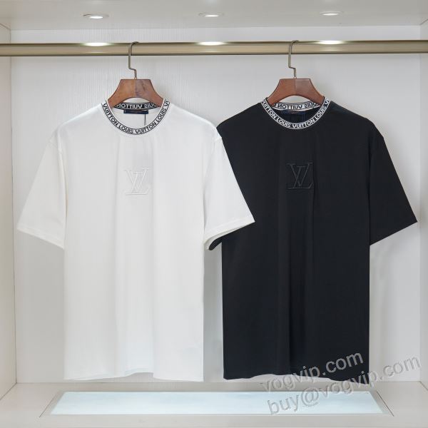 首胸ロゴ ルイ ヴィトン LOUIS VUITTONスーパーコピー NXZLV318 半袖Tシャツ 2色可選 2026驚きの破格値新作登場