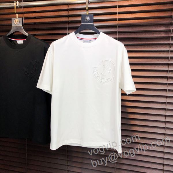 ファッション 人気 モンクレール MONCLER 2026割引セール NXZMO054 半袖Tシャツ 2色可選 VOGコピー